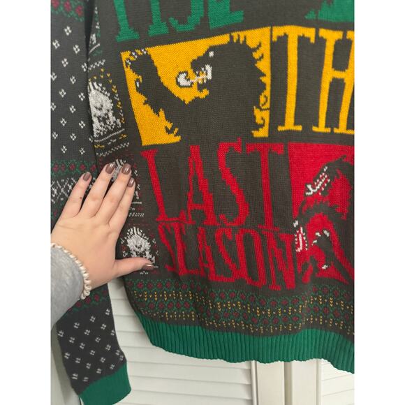 GAME OF THRONES HBO Ugly Christmas Sweater Tis The Last Season Men's Medium - Picture 5 of 5